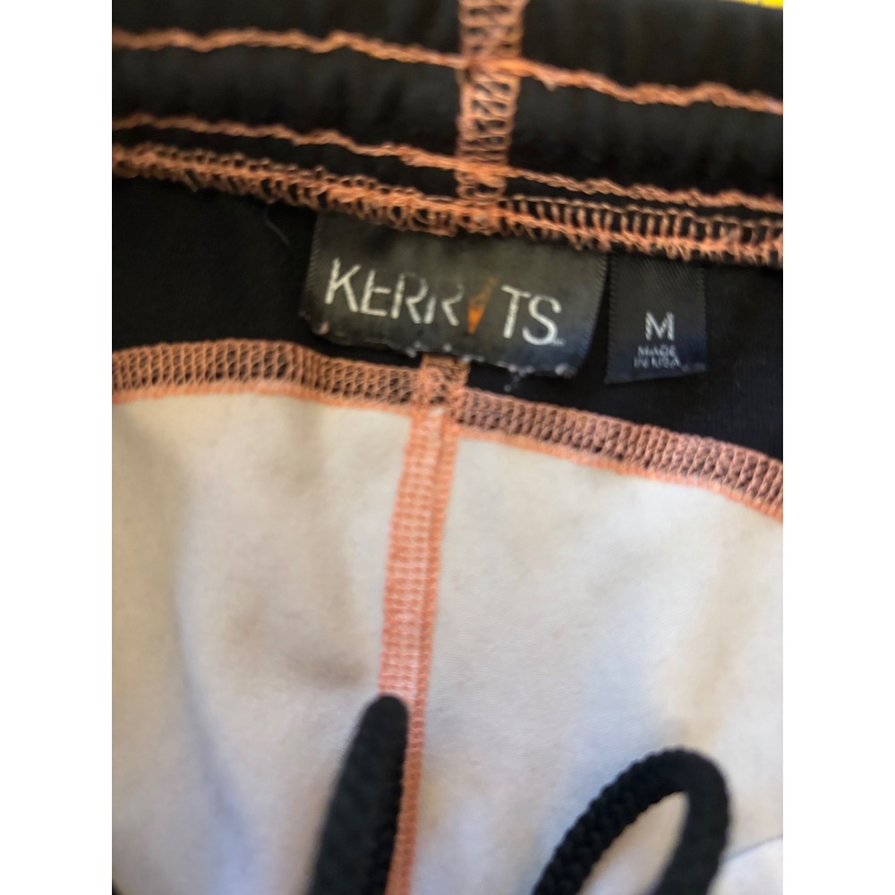 Kerrits Riding Tights Kids Medium Pink Black Geometric Knee Patch Breeches - Picture 6 of 7